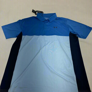 Under Armour Men's Performance Polo, Blue, New with Imperfection, Size XXLT